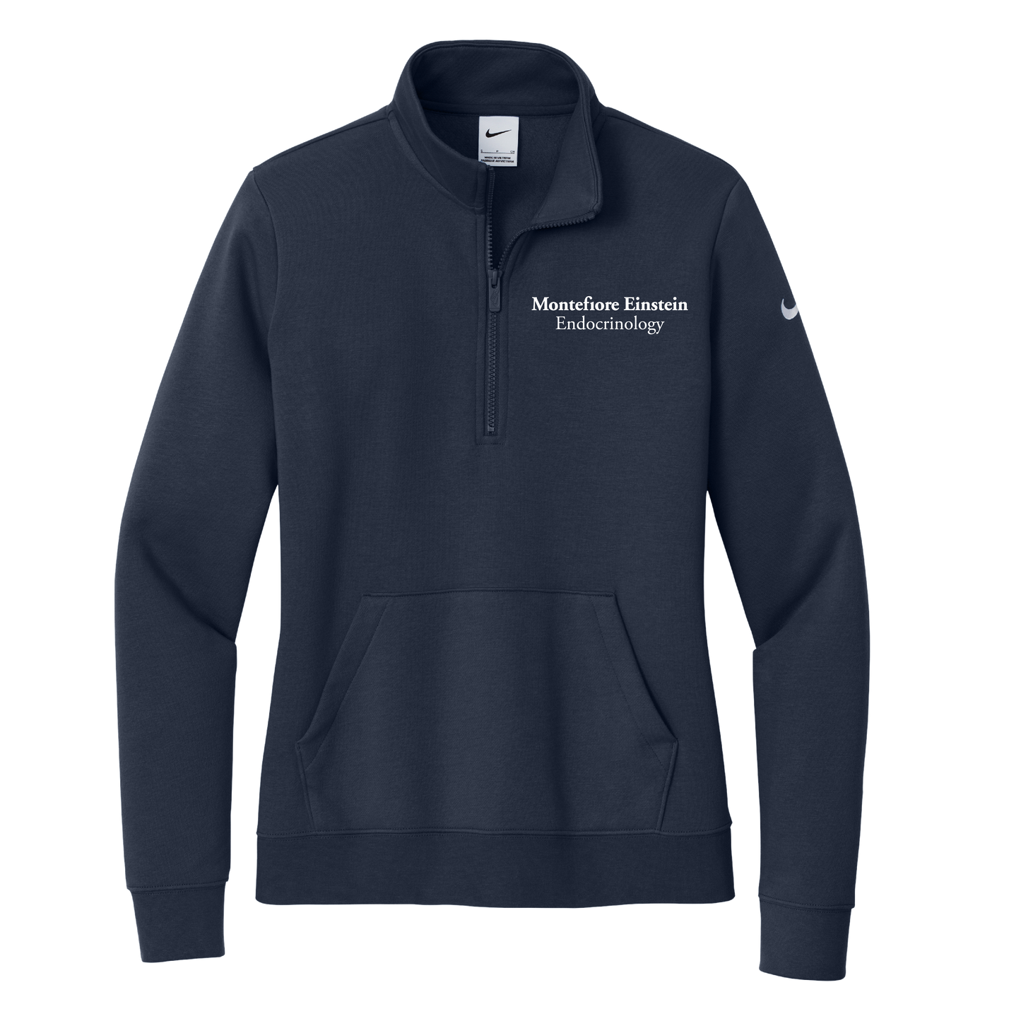 Womens Nike Club Fleece Sleeve Swoosh 1/2 Zip